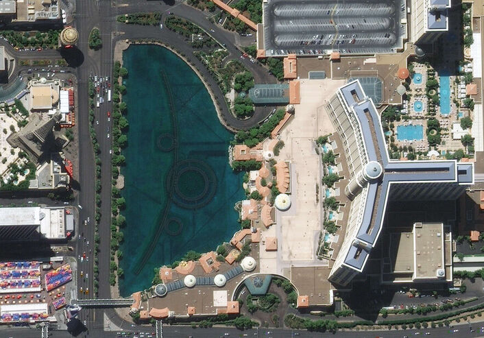 GeoEye-1卫星拍摄的美国大酒店卫星图