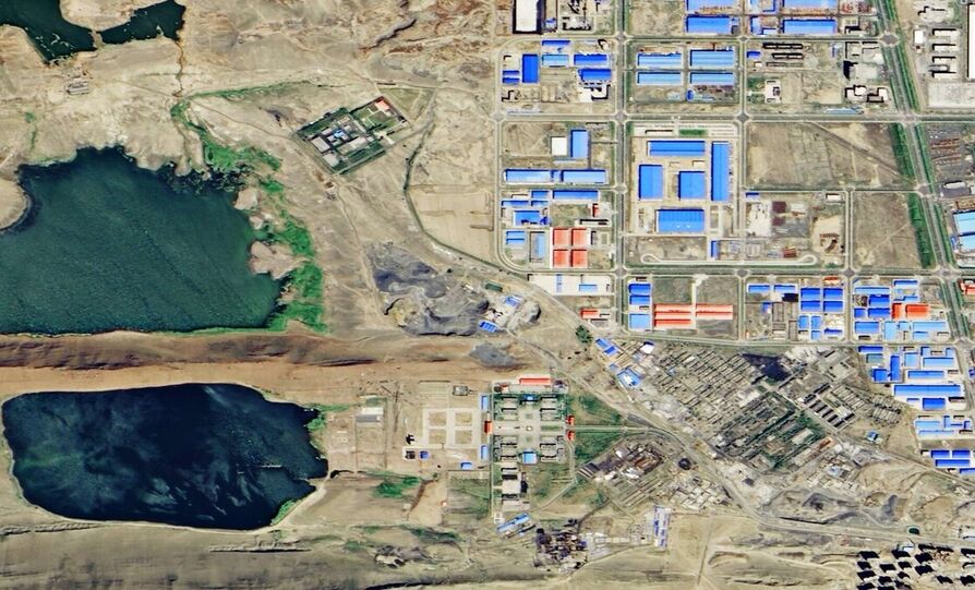 高分一号卫星拍摄的工业园区卫星图