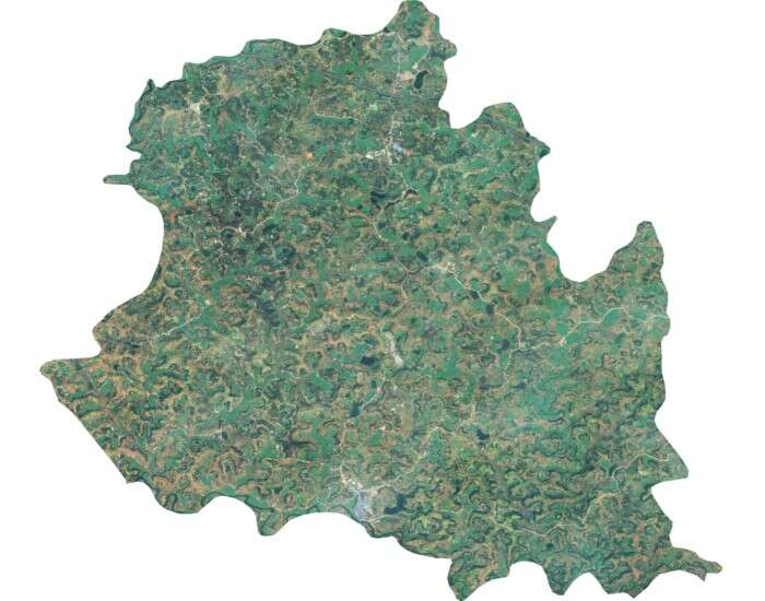 四川成都金堂县1米分辨率卫星影像图