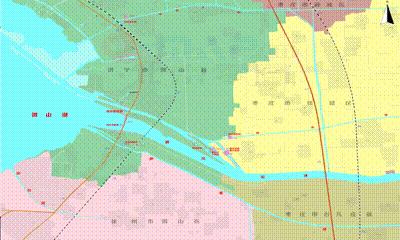 利用卫星影像图制作的微山湖电子地图