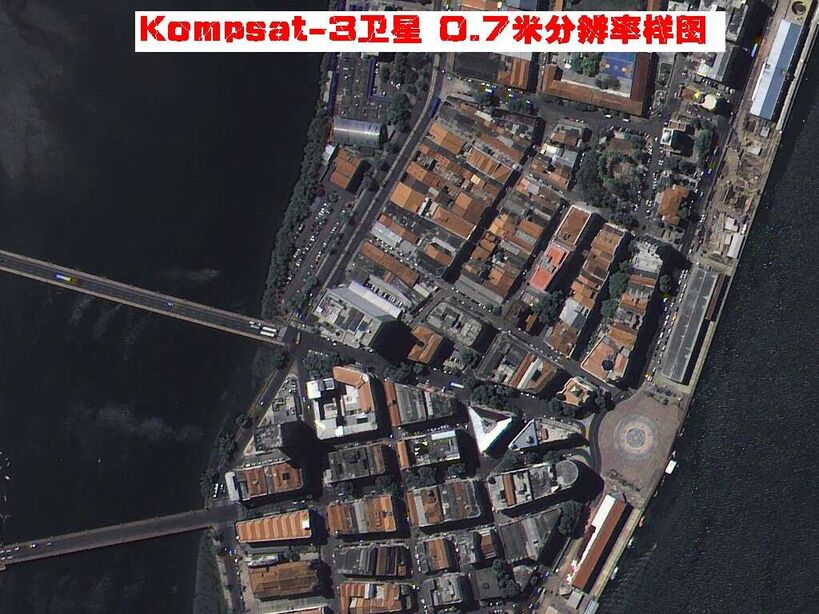 韩国阿里郎三号(Kompsat3)卫星拍摄的韩国城市卫星图