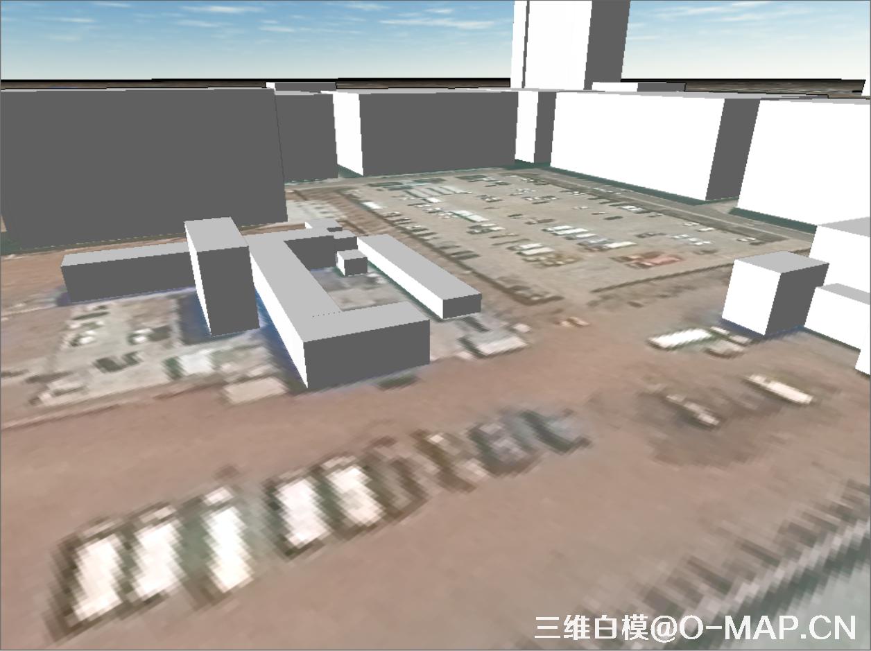 鄂尔多斯空港区建筑物白模