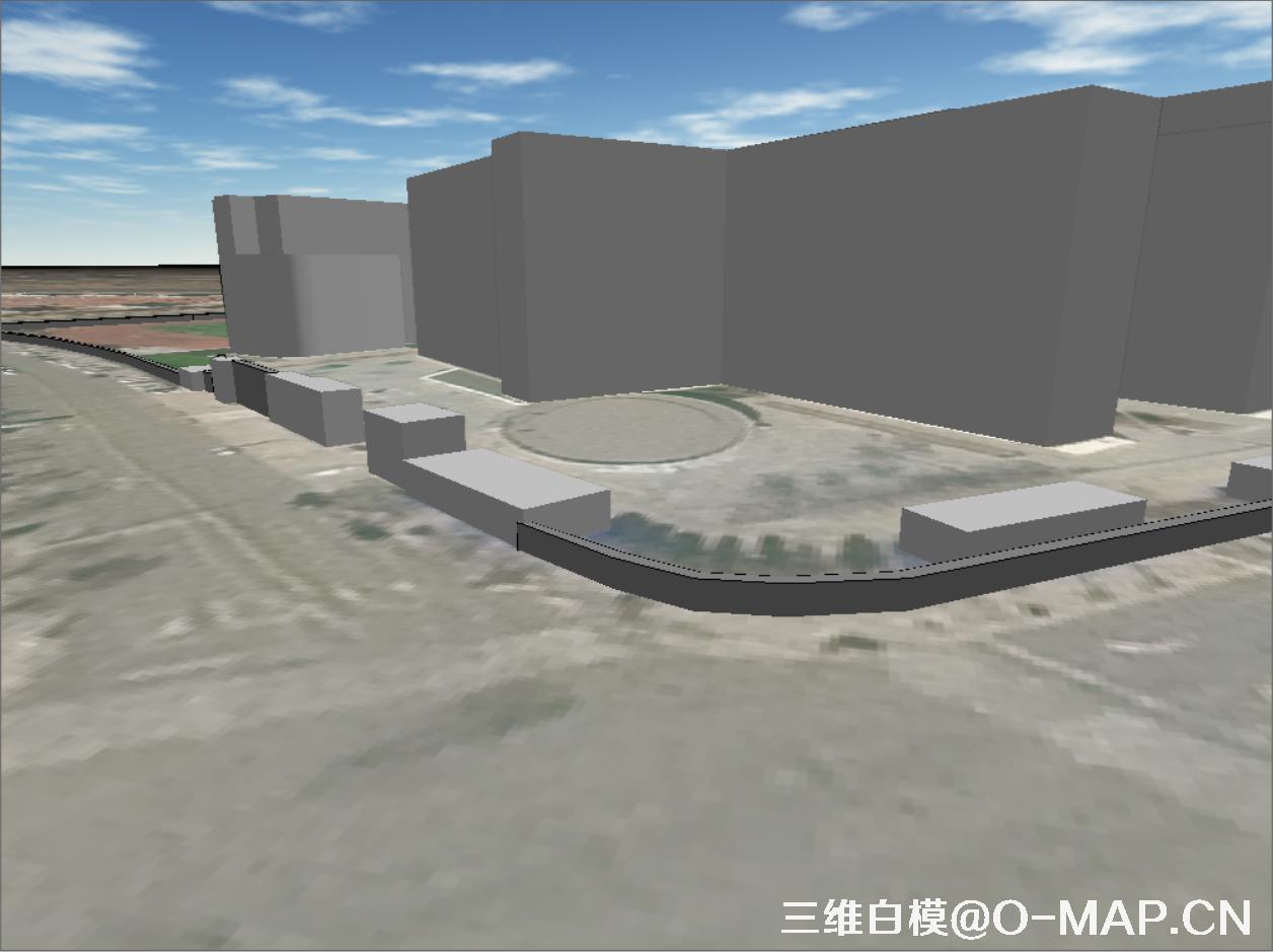鄂尔多斯空港区建筑物白模