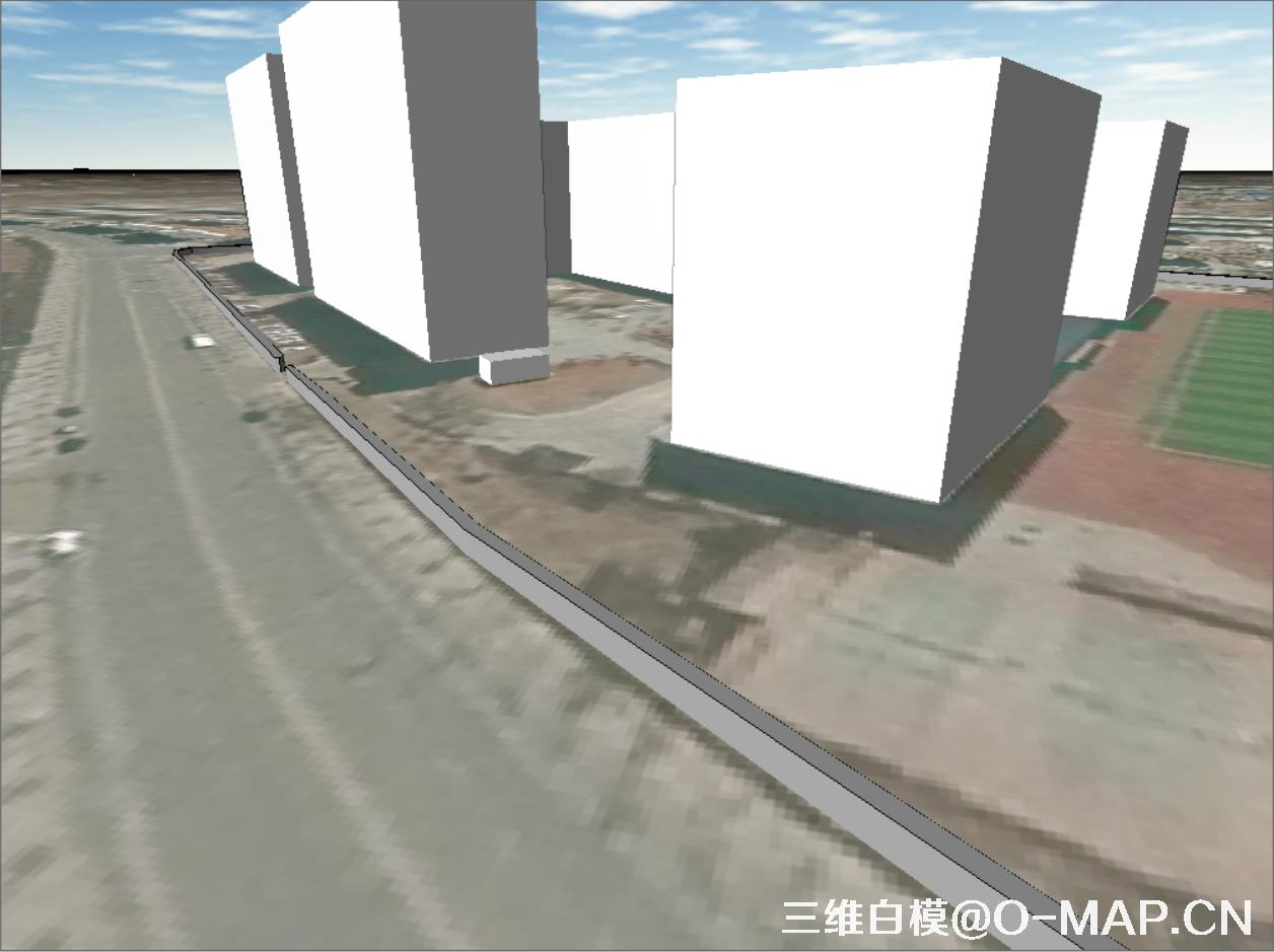 鄂尔多斯空港区建筑物白模