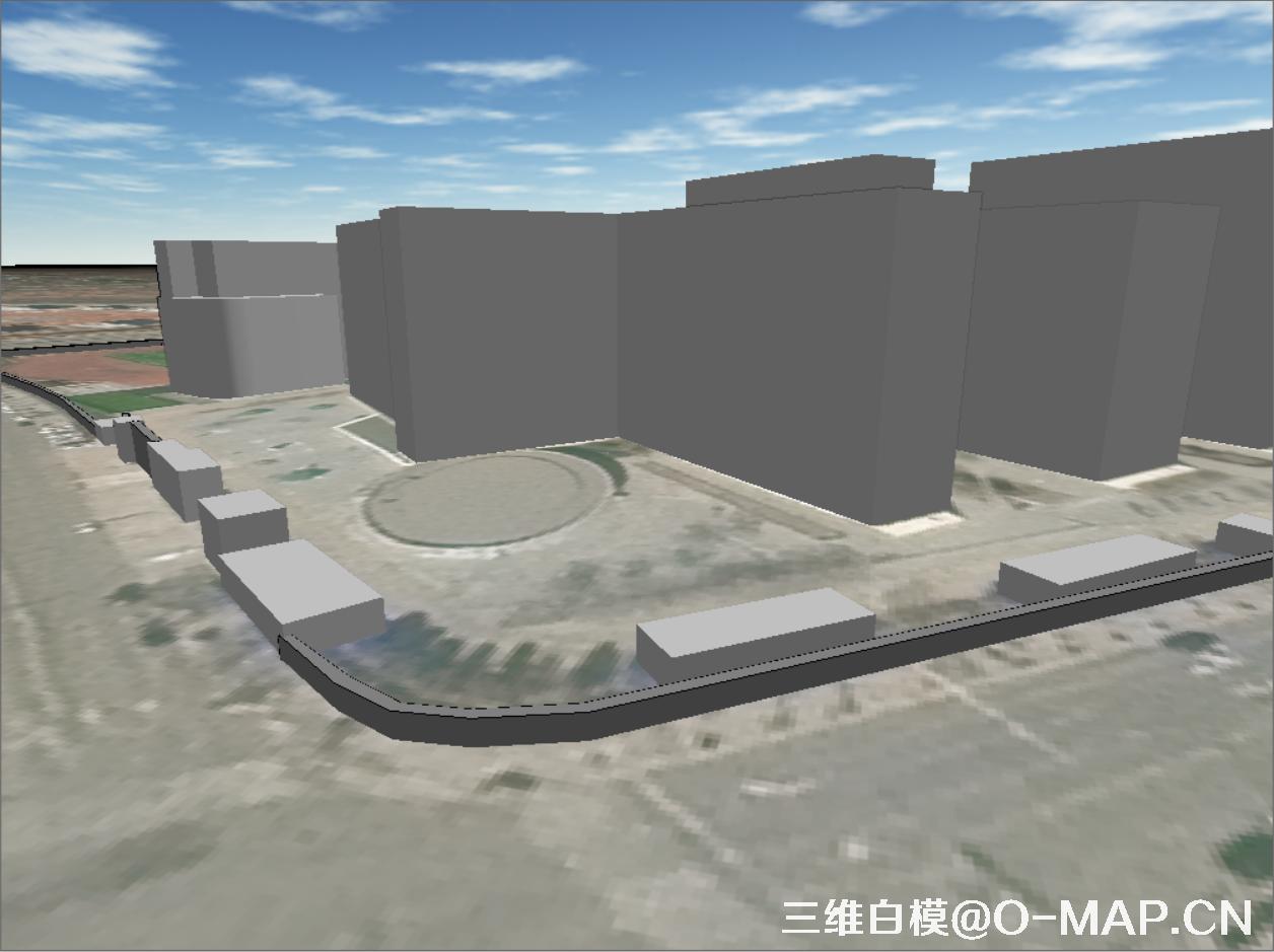 鄂尔多斯空港区建筑物白模