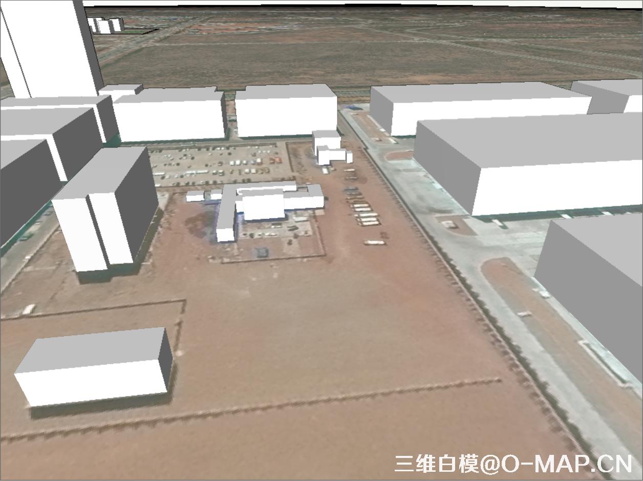 鄂尔多斯空港区建筑物白模