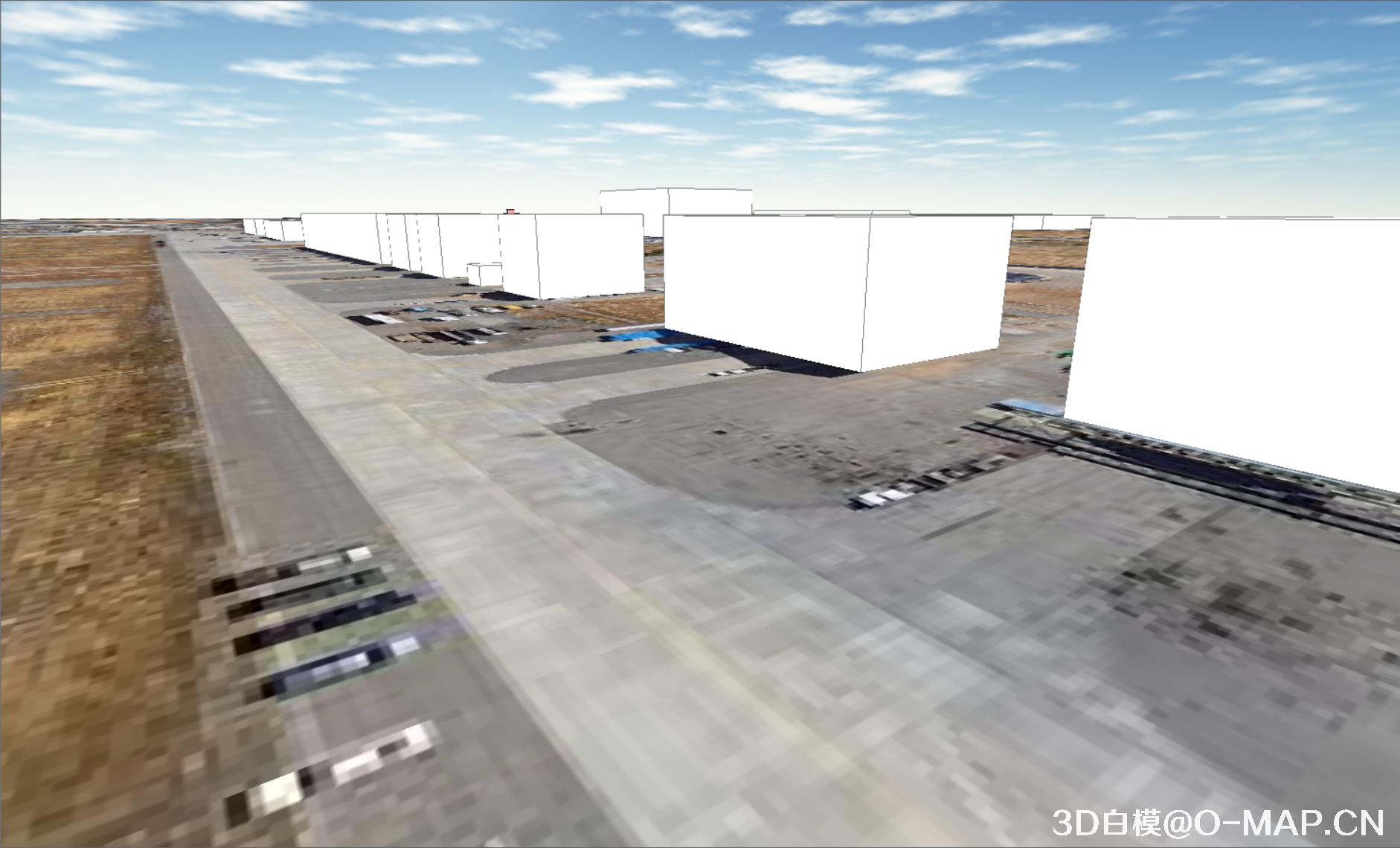 美国加州机场三维建筑物白模燃油储蓄罐白模