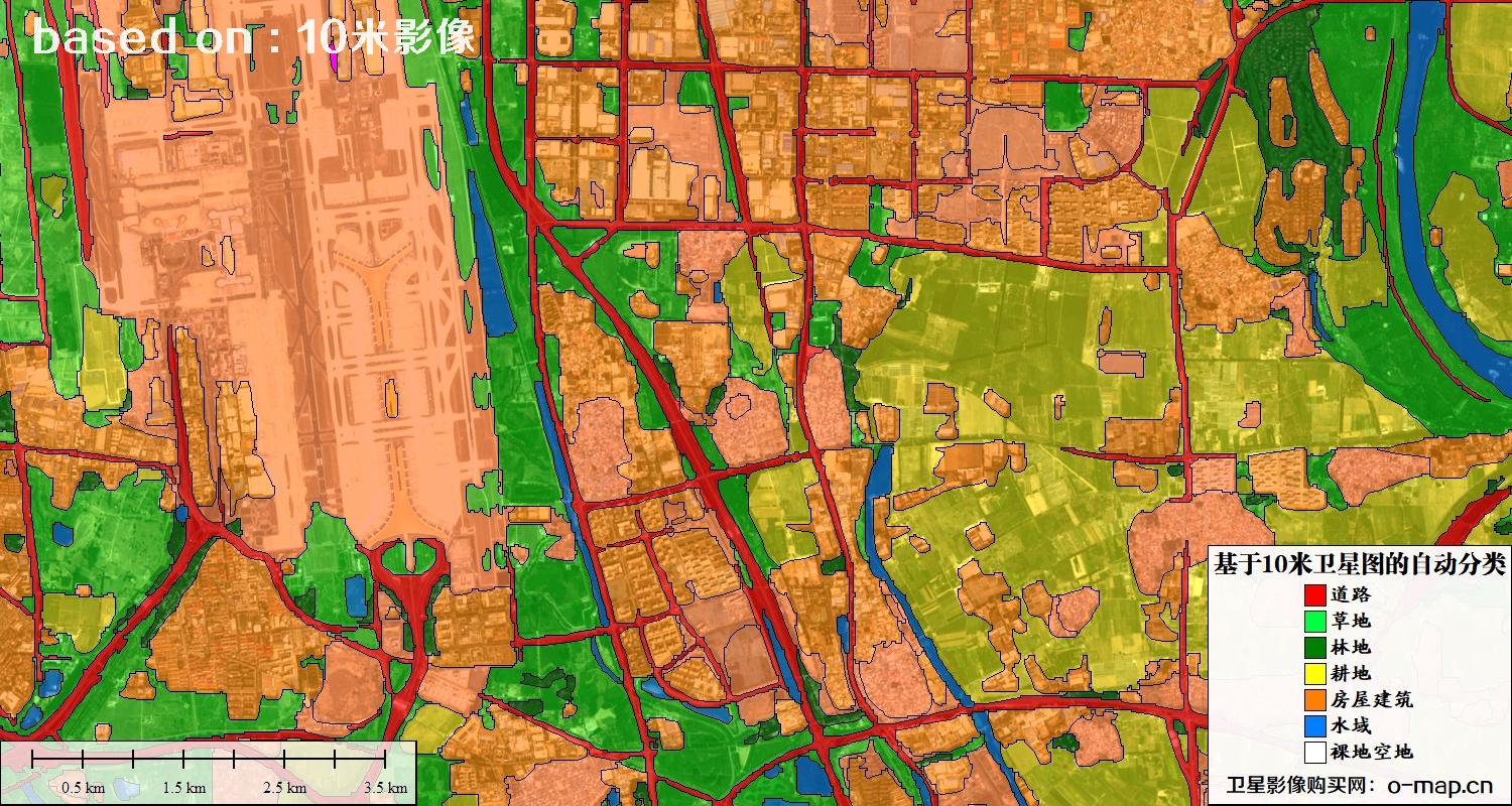 基于2023年最新北京市10米分辨率影像图的自动生成的土地利用分类图