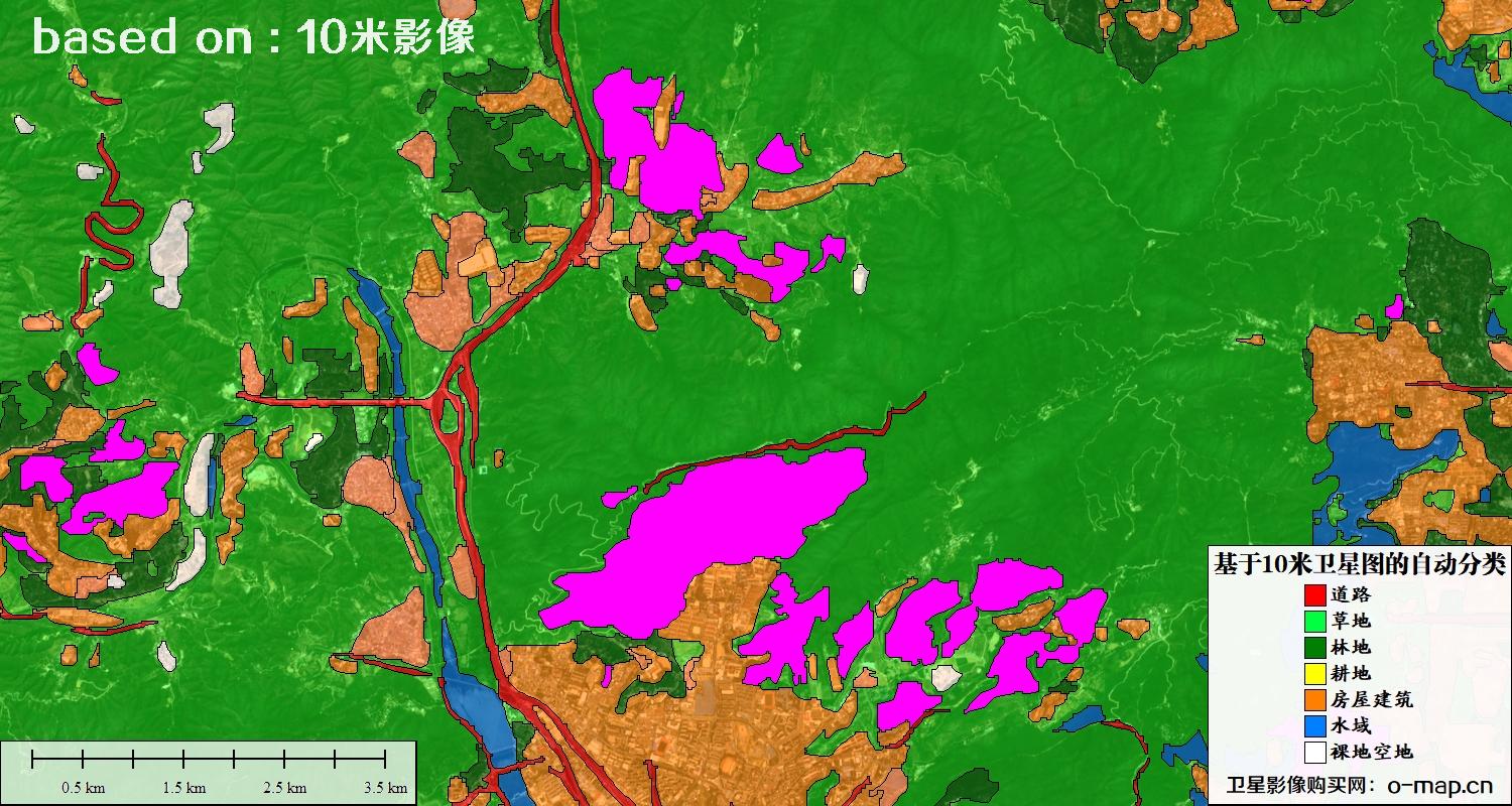 基于2023年最新北京市10米分辨率影像图的自动生成的土地利用分类图