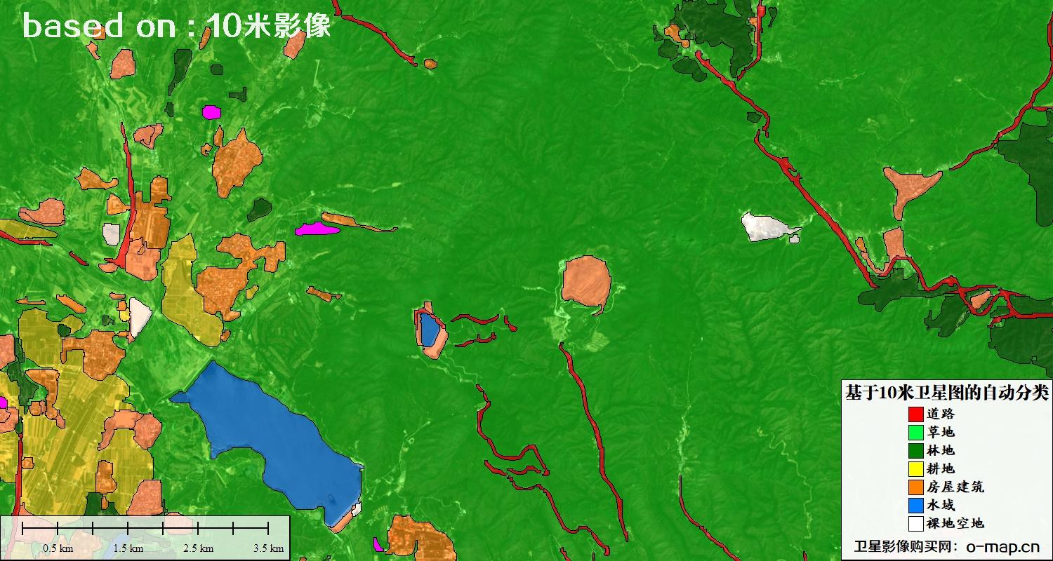 基于2023年最新北京市10米分辨率影像图的自动生成的土地利用分类图