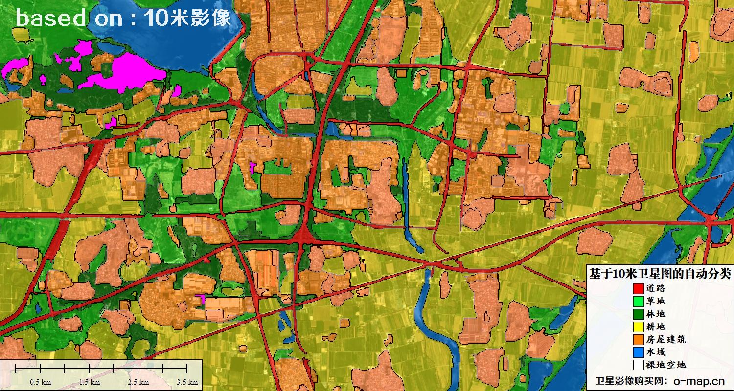 基于2023年最新北京市10米分辨率影像图的自动生成的土地利用分类图