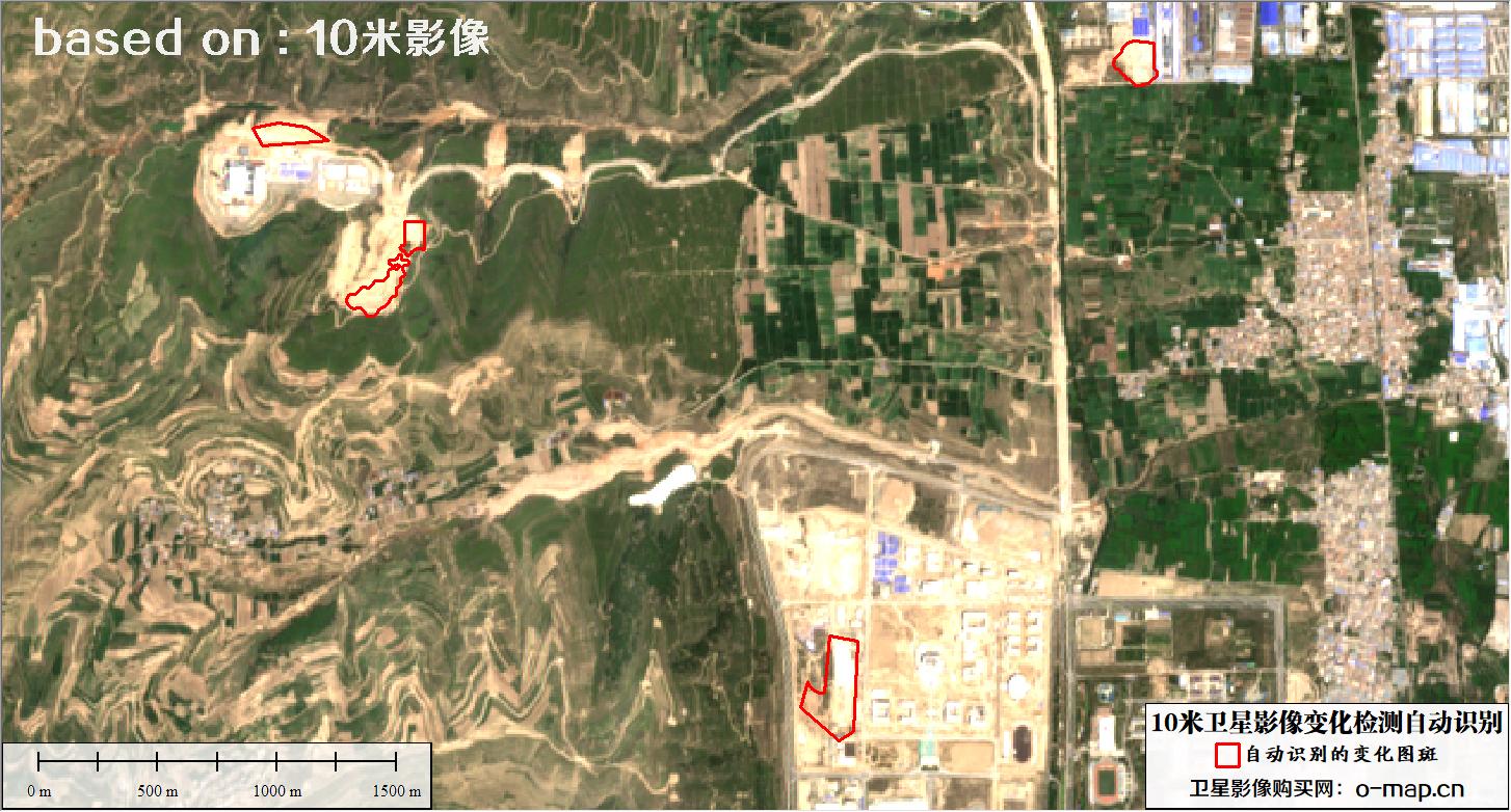 基于10米卫星影像图自动识别的土地利用变化检测