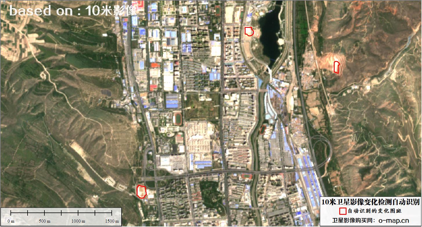 基于10米卫星影像图自动识别的土地利用变化检测