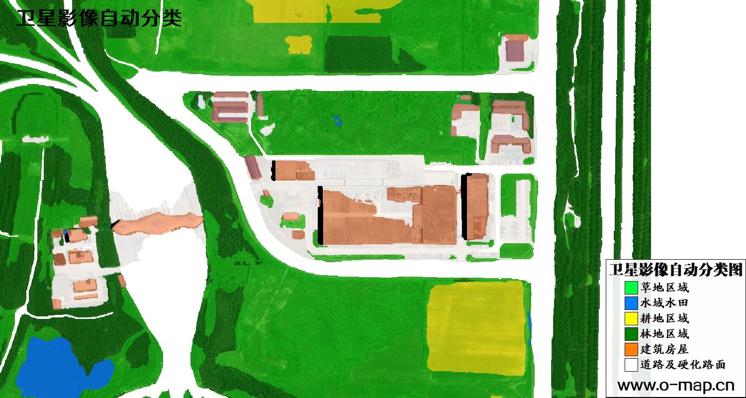 AI基于河南省新郑市0.5米分辨率卫星影像数据的土地利用自动分类图