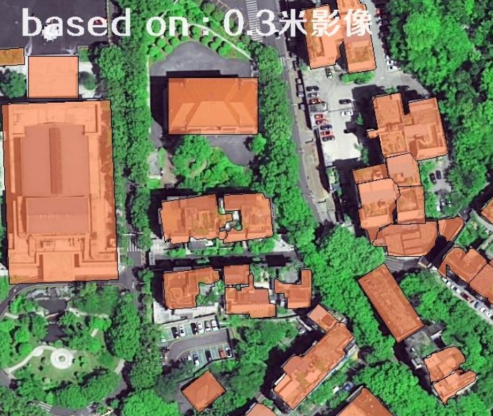 AI基于0.3米影像自动识别提取识别的房屋建筑