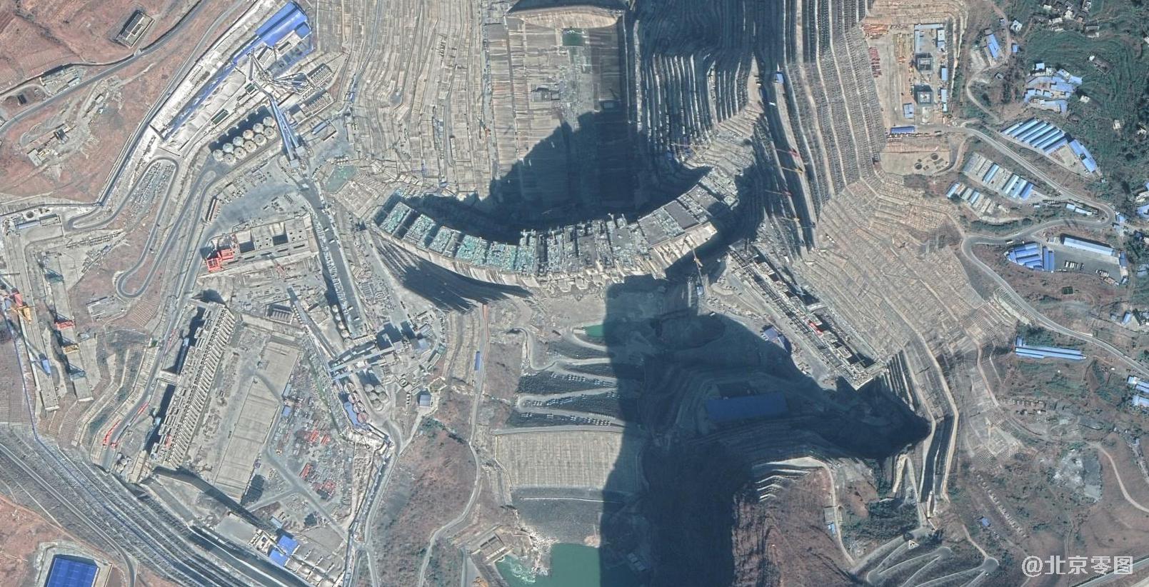 白鹤滩水电站谷歌卫星图