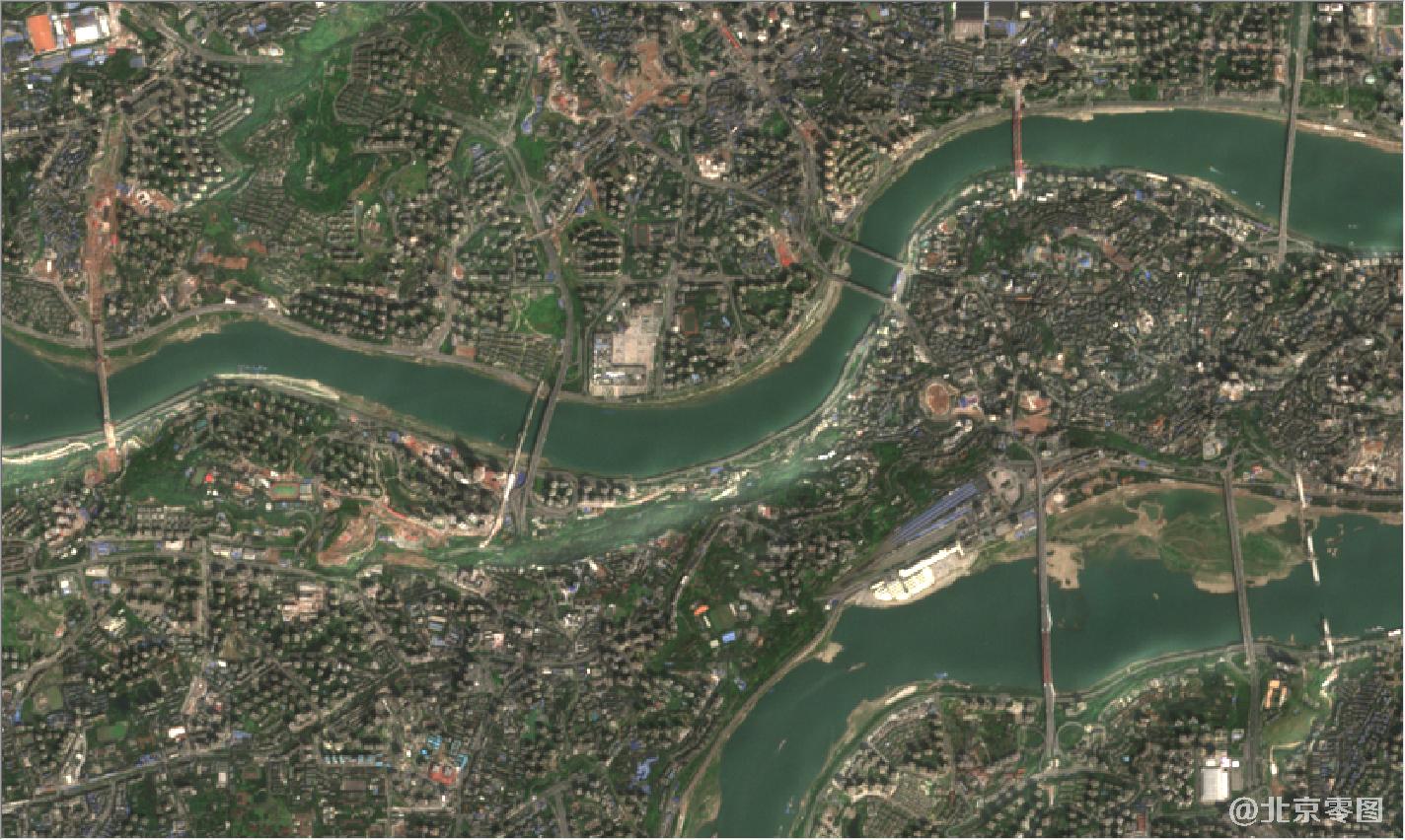 卫星地图由高频监测卫星拍摄于2021年3月24日,如需要购买重庆市高清