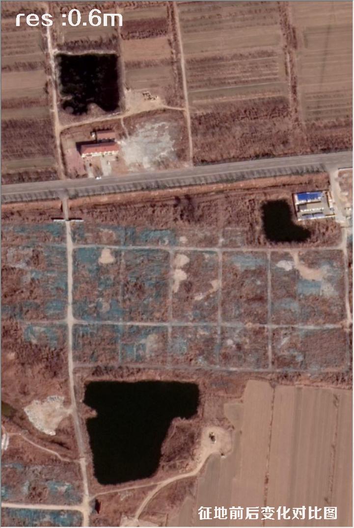 滨州市房屋拆迁前后卫星影像变化对比图