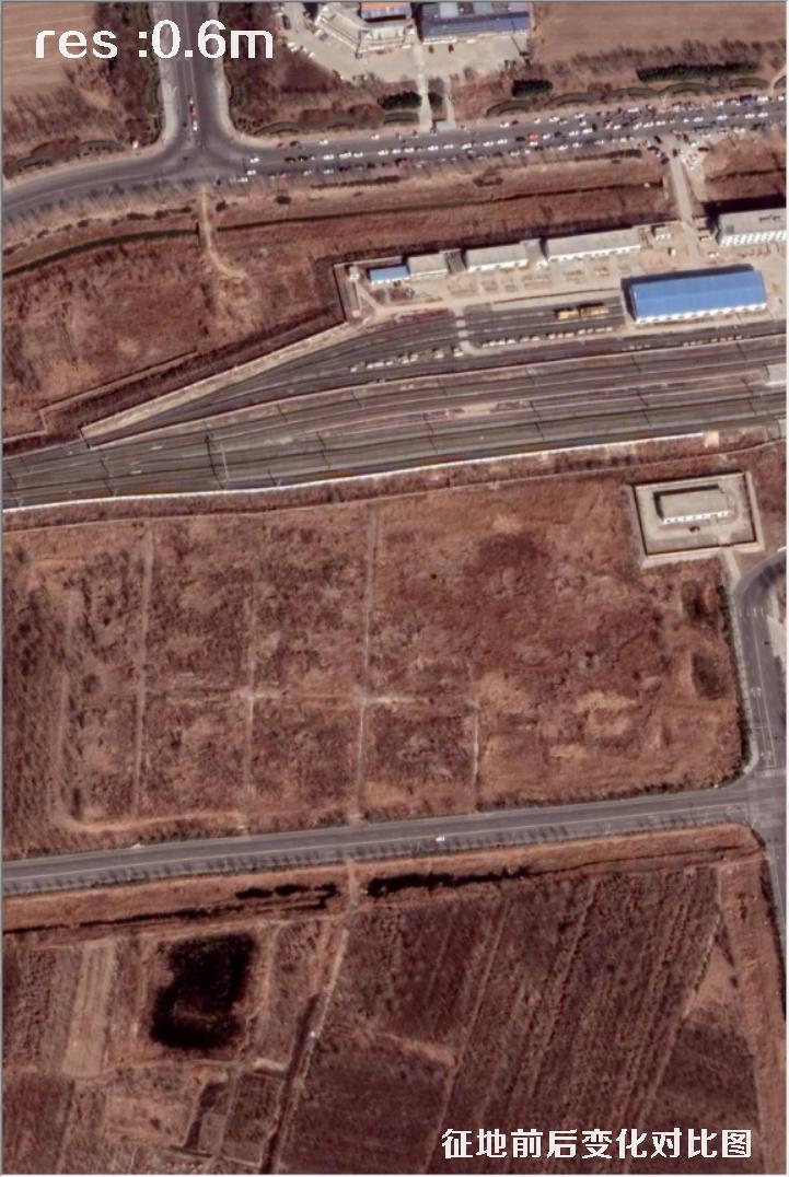 滨州市房屋拆迁前后卫星影像变化对比图