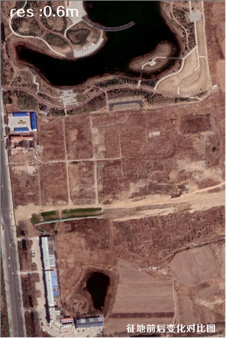 滨州市房屋拆迁前后卫星影像变化对比图
