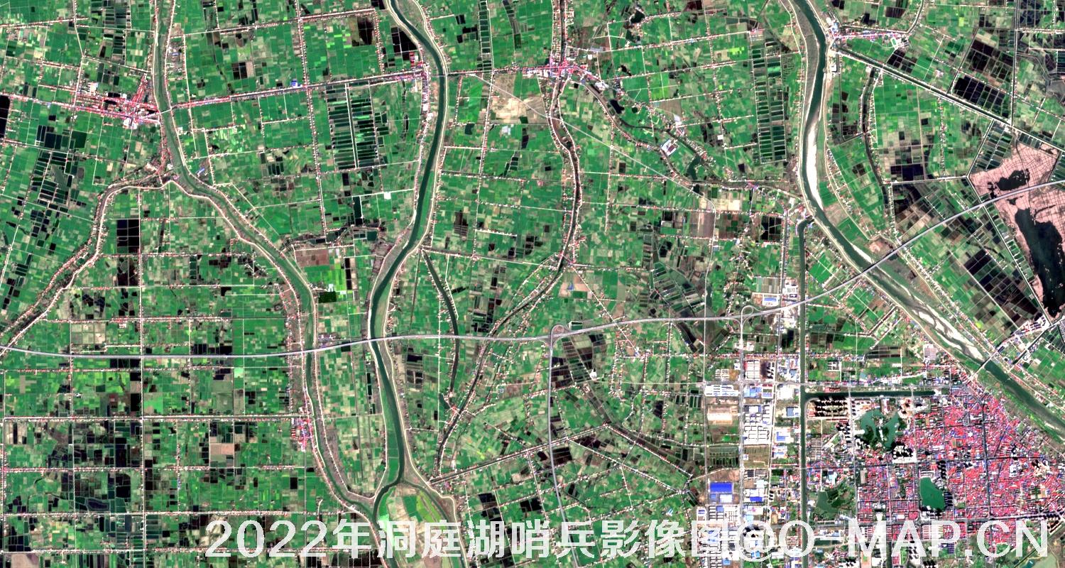 湖南省岳阳市洞庭湖2022年最新哨兵影像图