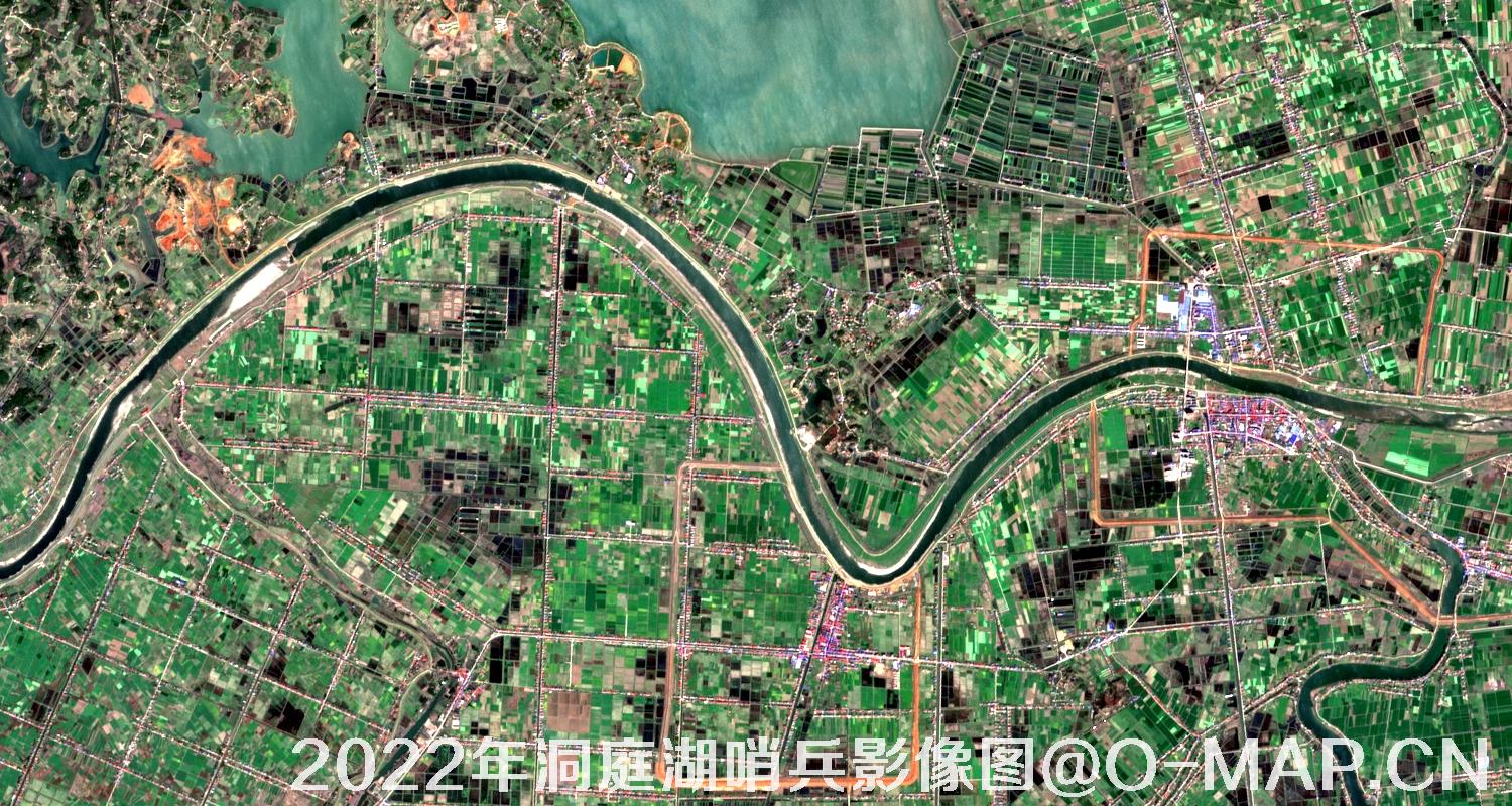 湖南省岳阳市洞庭湖2022年最新哨兵影像图