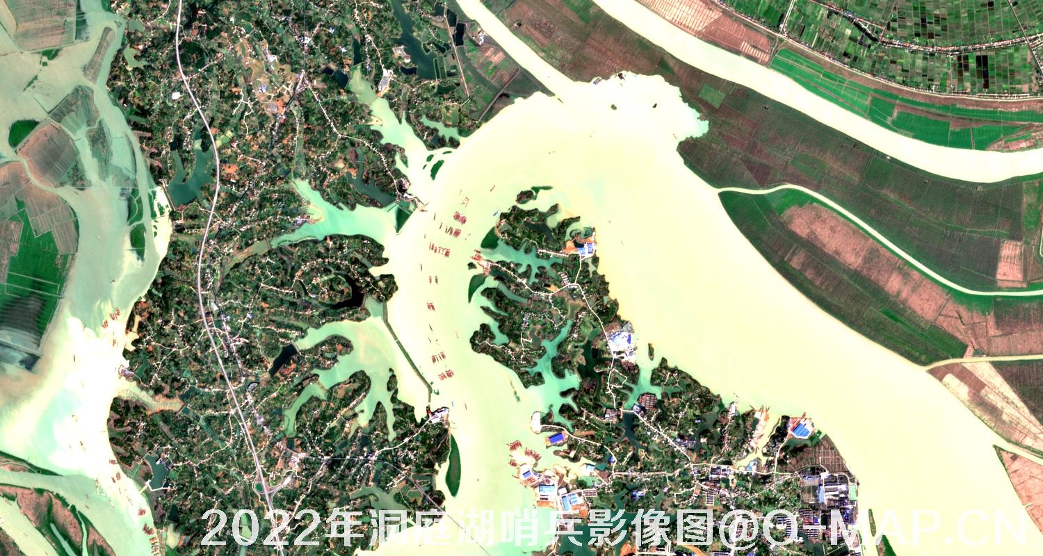 湖南省岳阳市洞庭湖2022年最新哨兵影像图