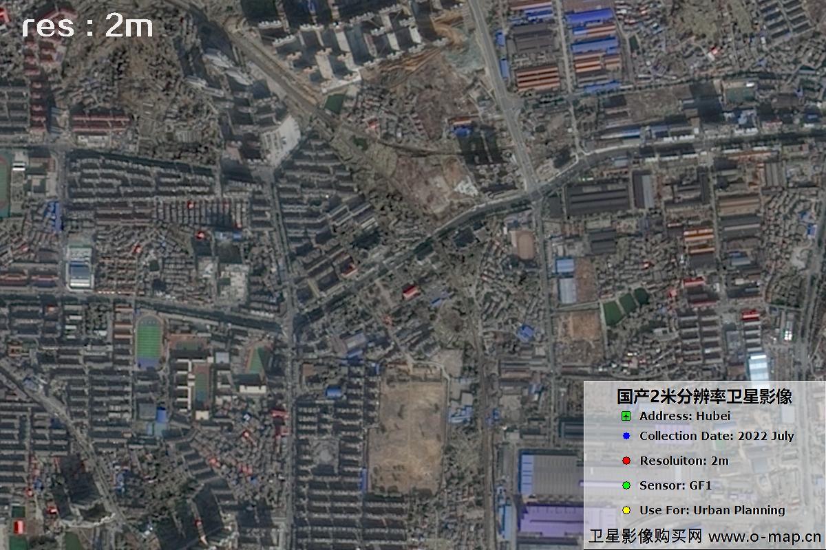 国产2米分辨率GF1卫星2022年拍摄的黄石市及大冶市周边影像图