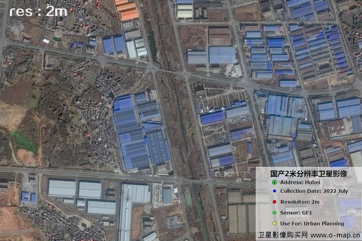 国产2米分辨率GF1卫星2022年拍摄的黄石市及大冶市周边影像图