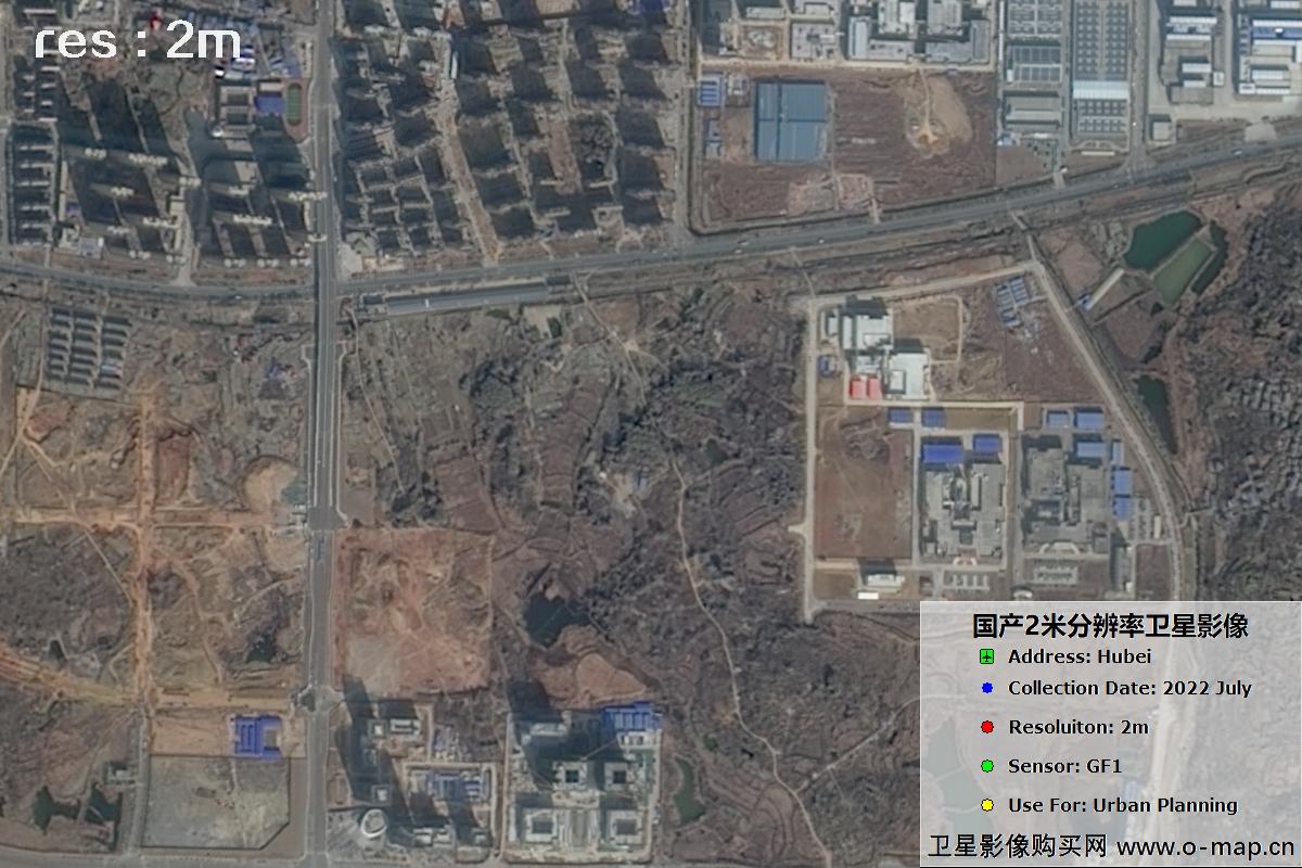 国产2米分辨率GF1卫星2022年拍摄的黄石市及大冶市周边影像图