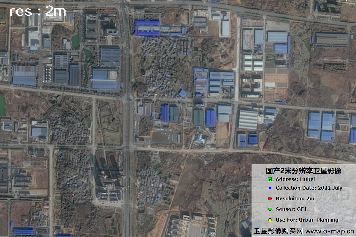 国产2米分辨率GF1卫星2022年拍摄的黄石市及大冶市周边影像图