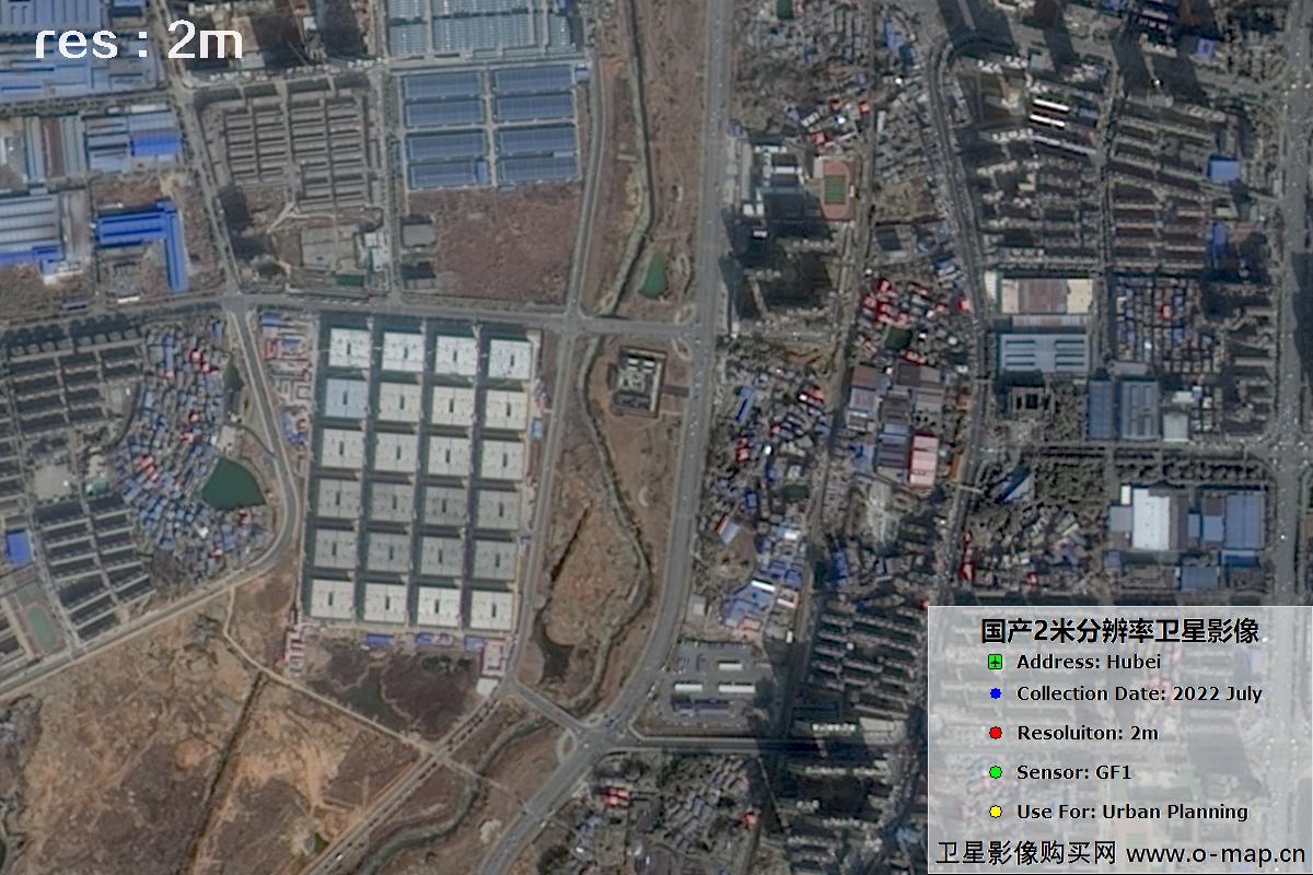 国产2米分辨率GF1卫星2022年拍摄的黄石市及大冶市周边影像图