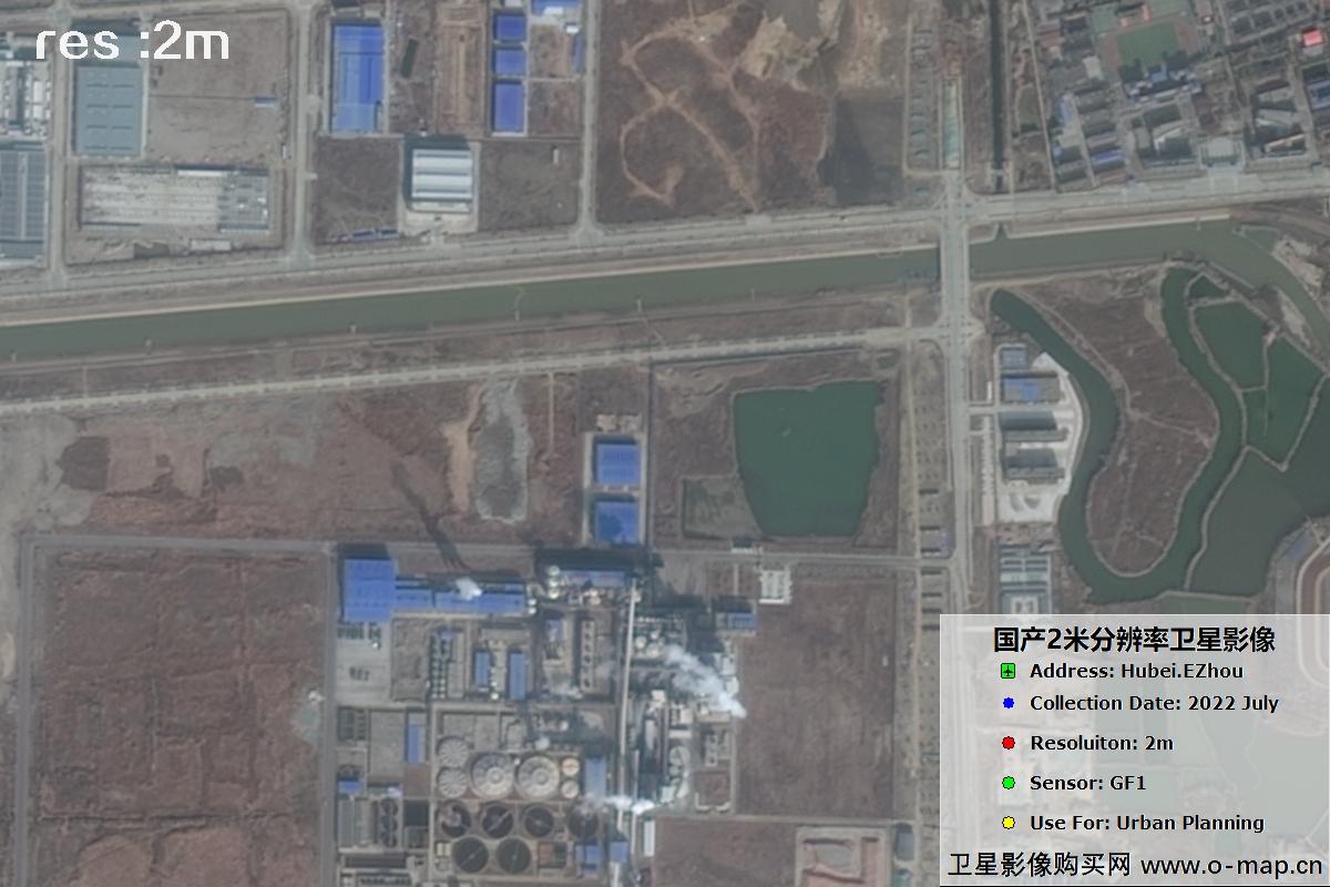 2米GF1卫星2022年拍摄的鄂州市黄冈市及花湖机场卫星图像