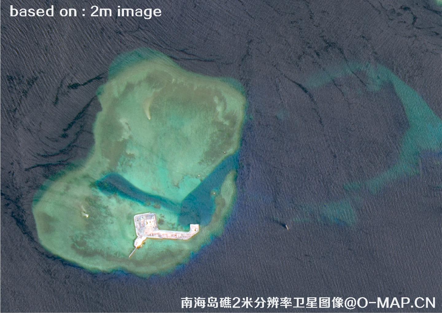 南海岛礁2米分辨率高分一号卫星图像