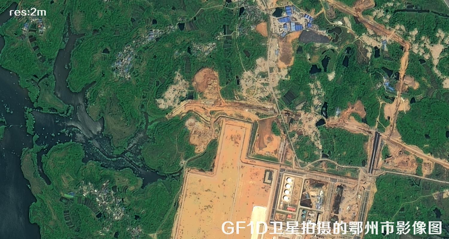 GF1D卫星拍摄的2米分辨率卫星图像