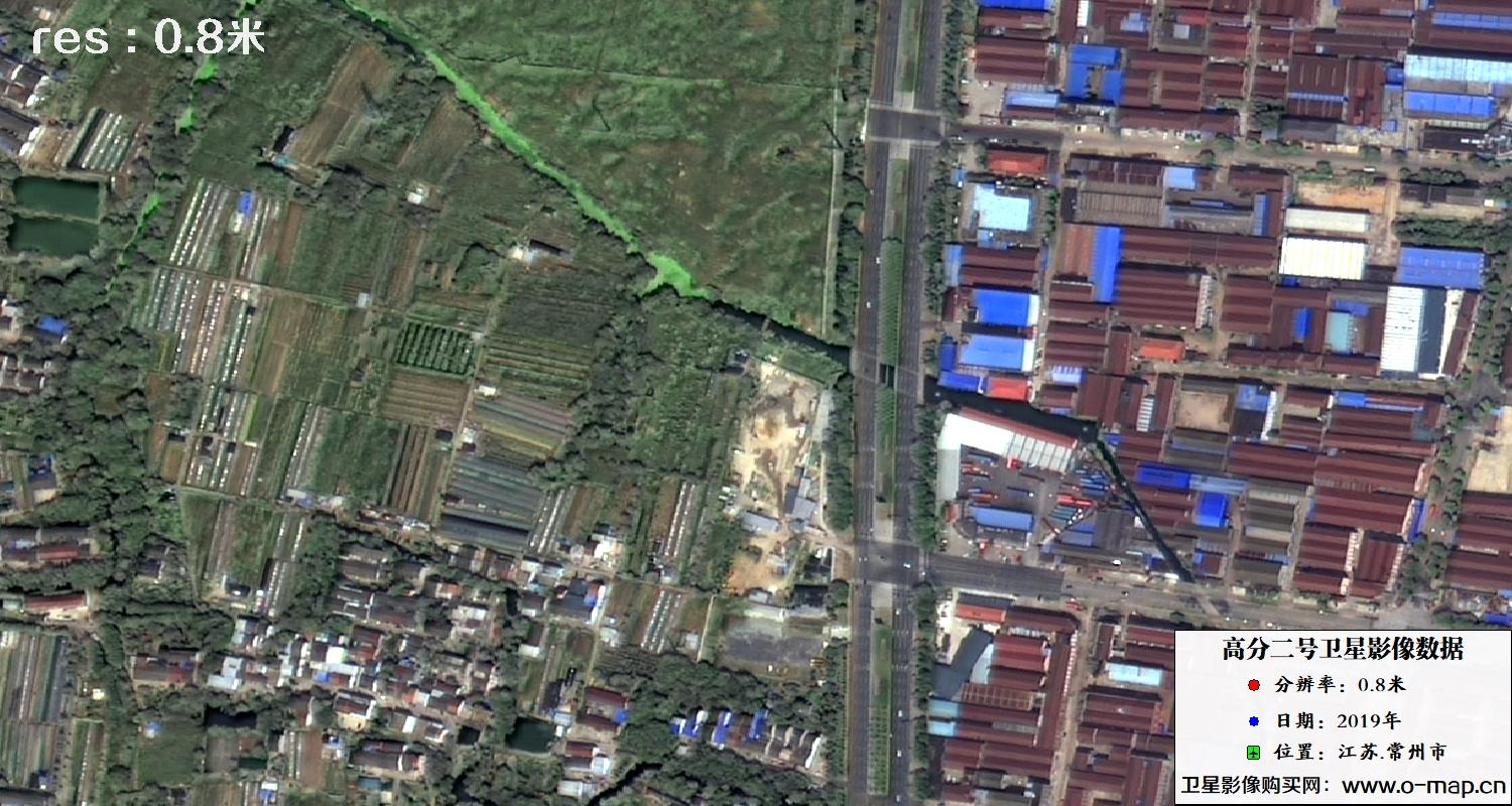 江苏省常州市2019年0.8米GF2卫星影像图