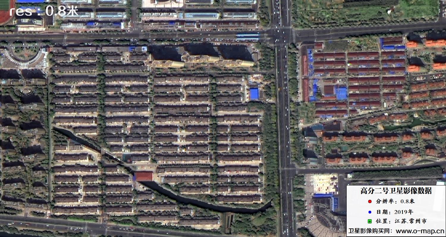 江苏省常州市2019年0.8米GF2卫星影像图