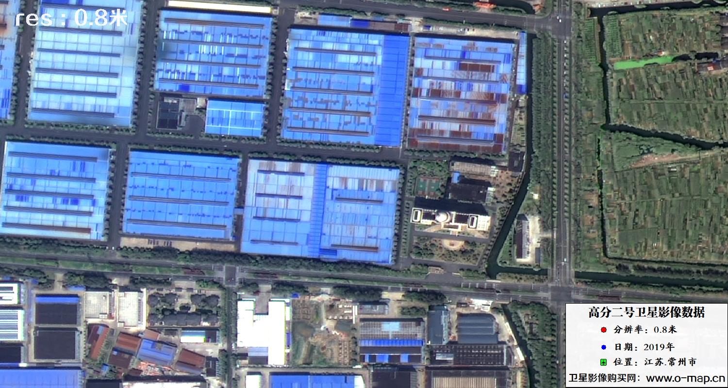 江苏省常州市2019年0.8米GF2卫星影像图
