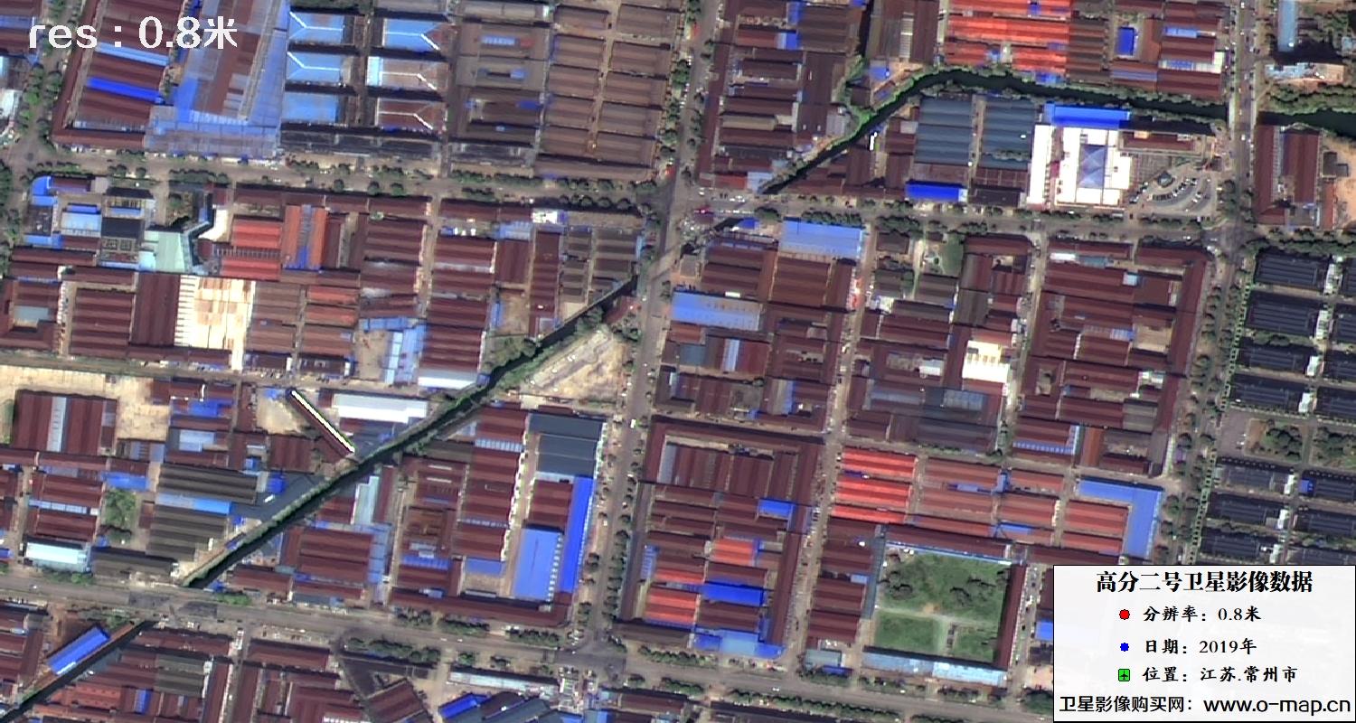 江苏省常州市2019年0.8米GF2卫星影像图