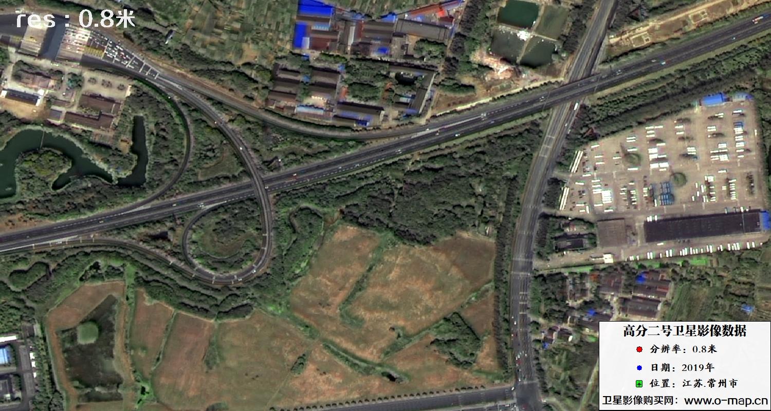 江苏省常州市2019年0.8米GF2卫星影像图