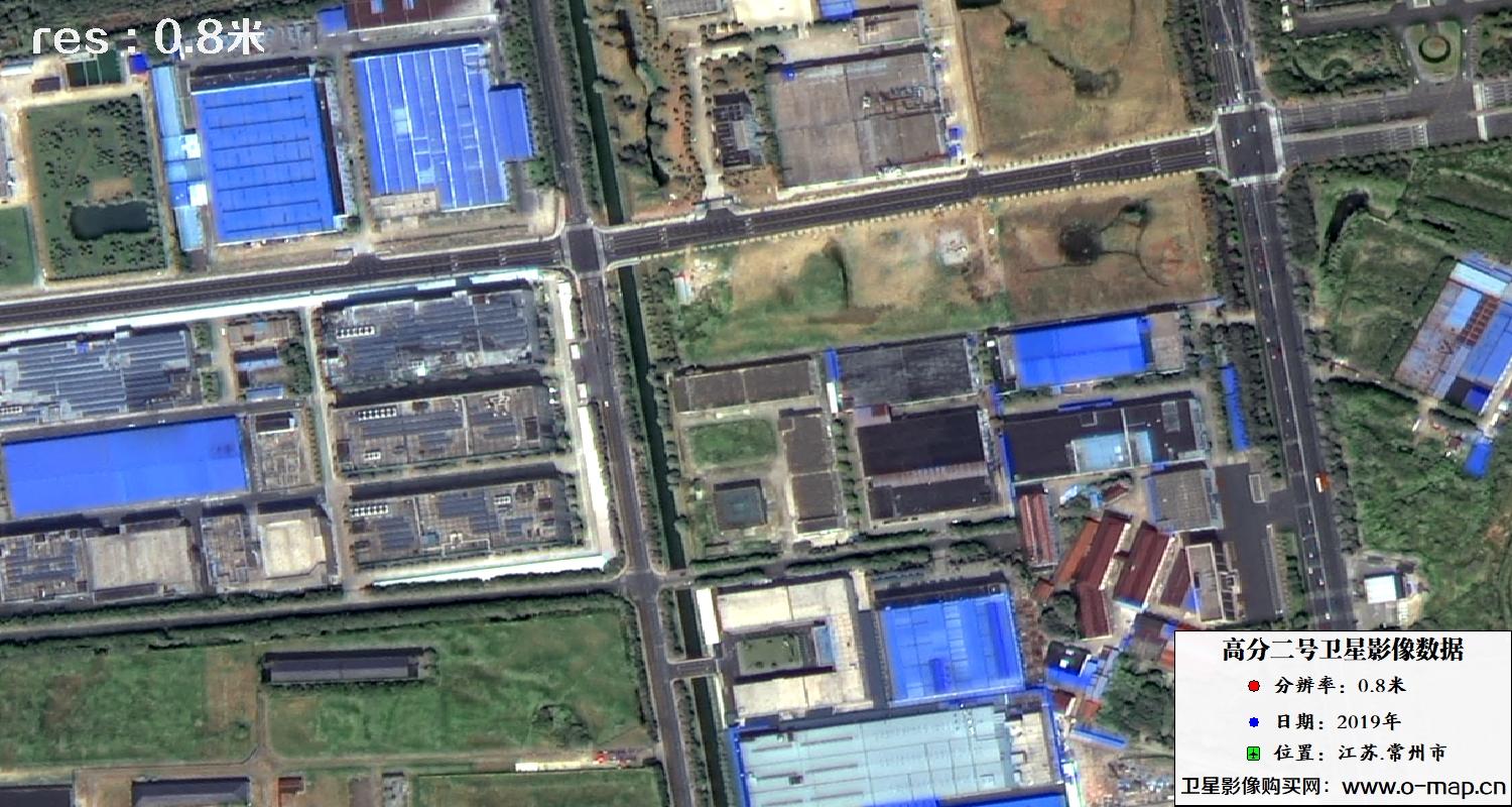 江苏省常州市2019年0.8米GF2卫星影像图