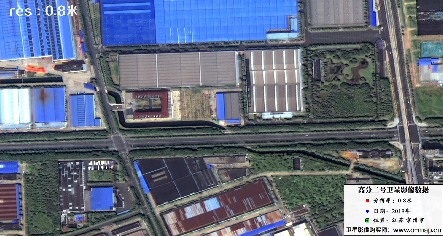 江苏省常州市2019年0.8米GF2卫星影像图