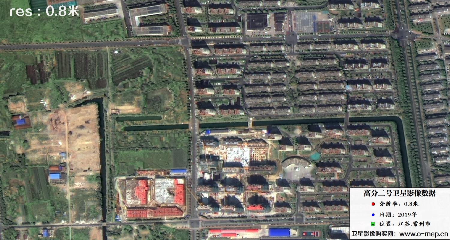 江苏省常州市2019年0.8米GF2卫星影像图