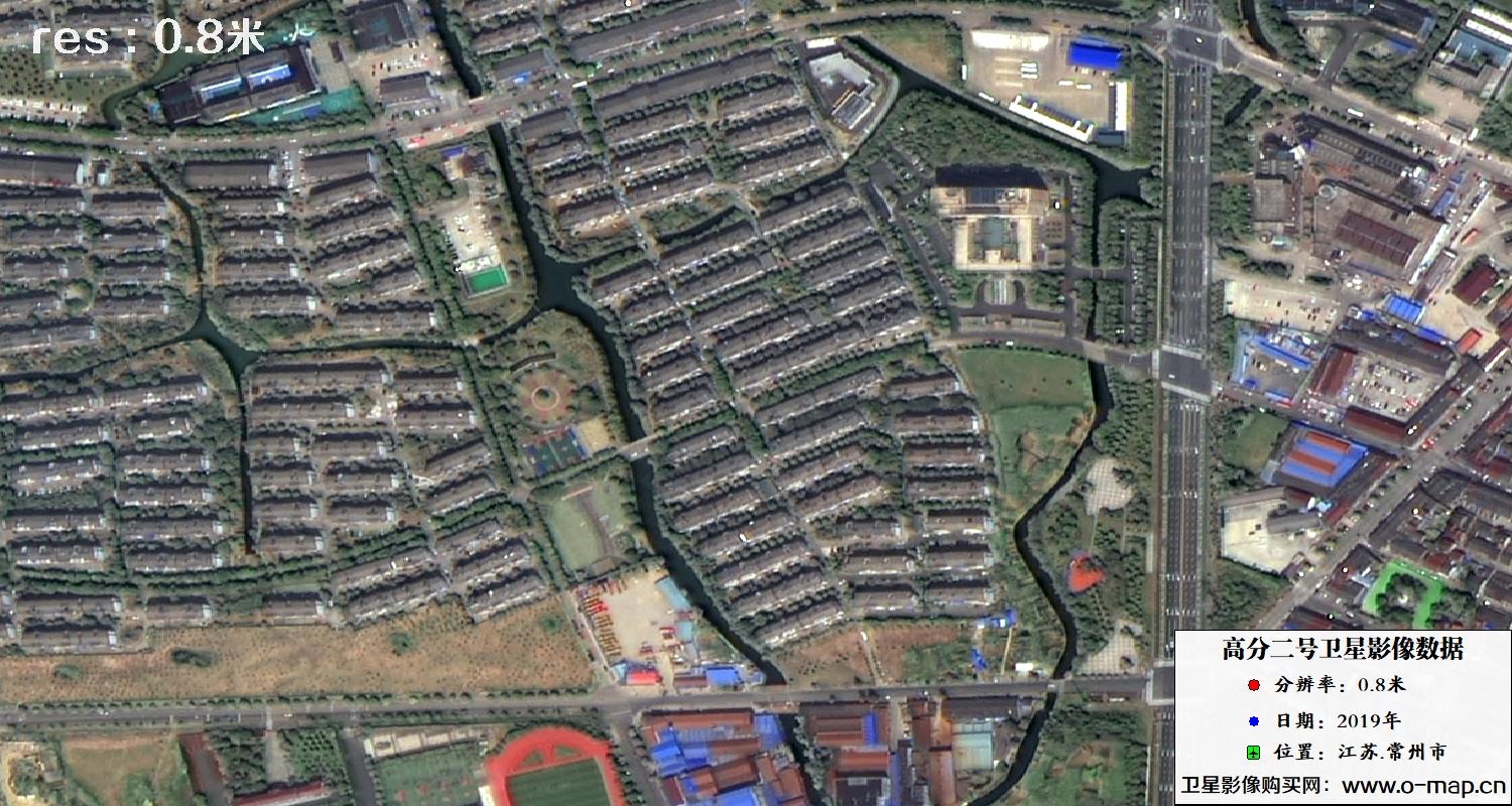 江苏省常州市2019年0.8米GF2卫星影像图