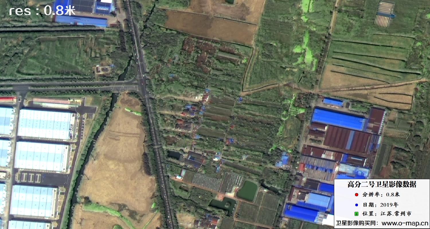 江苏省常州市2019年0.8米GF2卫星影像图