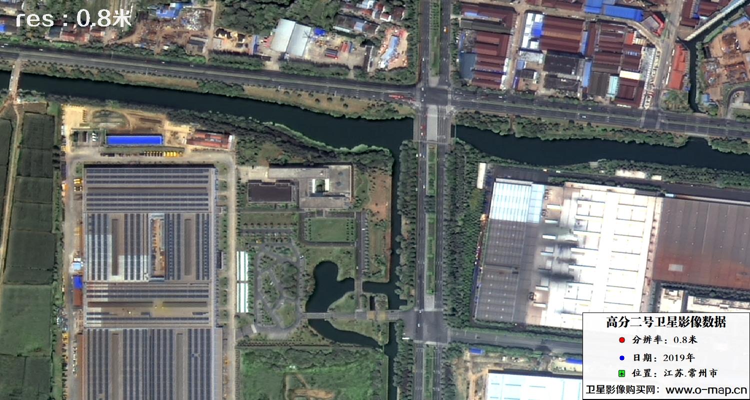 江苏省常州市2019年0.8米GF2卫星影像图
