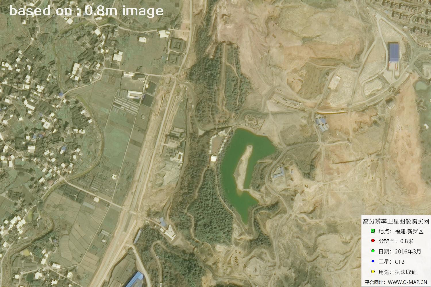 福建新罗区0.8米高分二号卫星图像