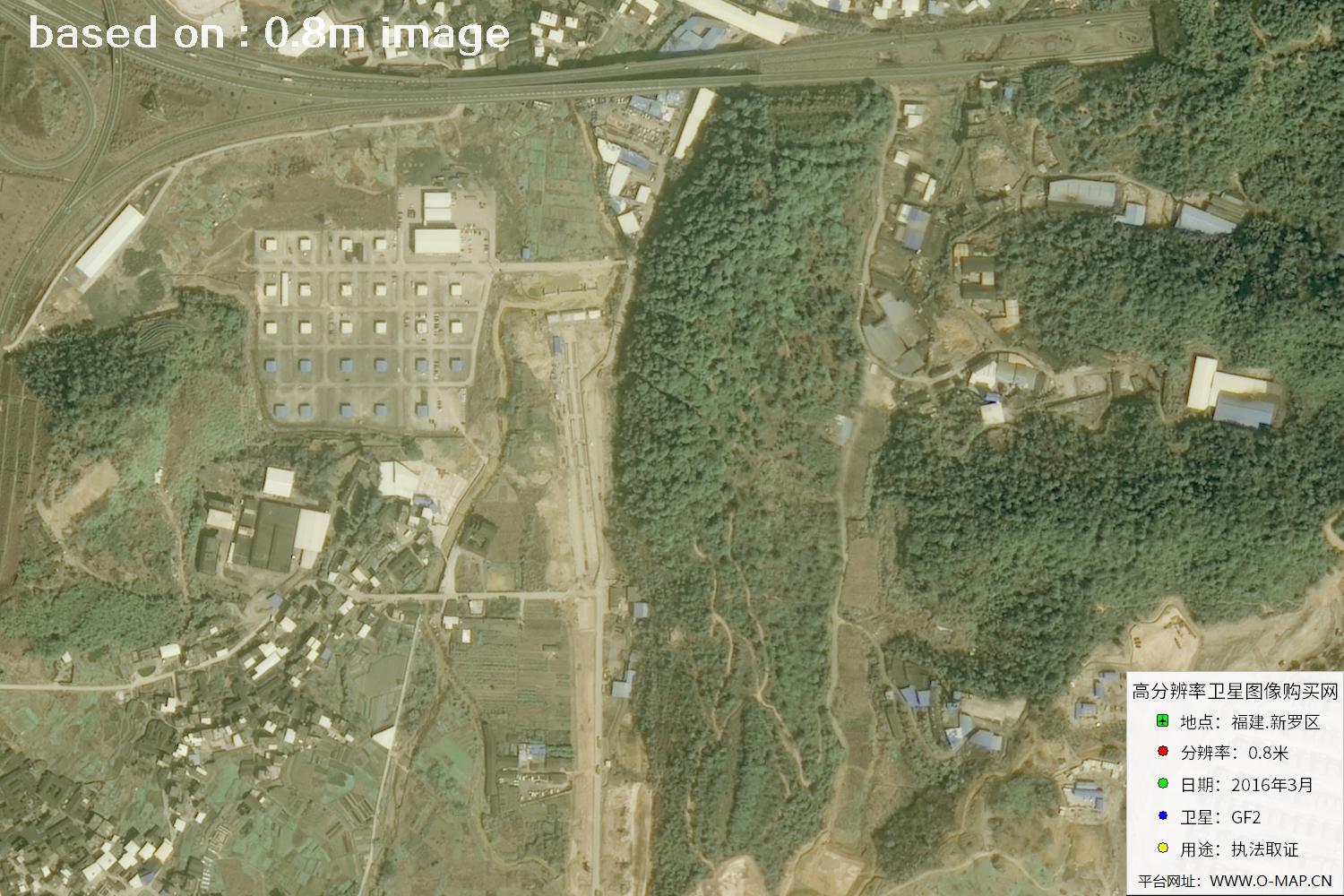 福建新罗区0.8米高分二号卫星图像