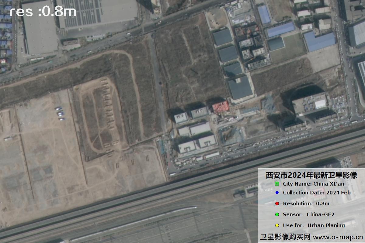 2024年2月份西安市未央宫遗址及周边GF2卫星影像图