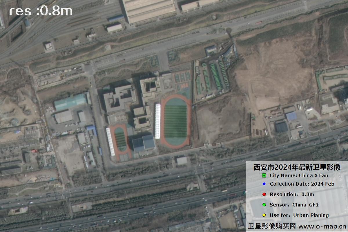 2024年2月份西安市未央宫遗址及周边GF2卫星影像图